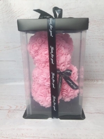 Pink Forever Rose Bear