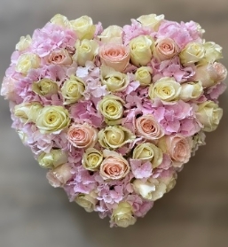 Rose & Hydrangea Heart